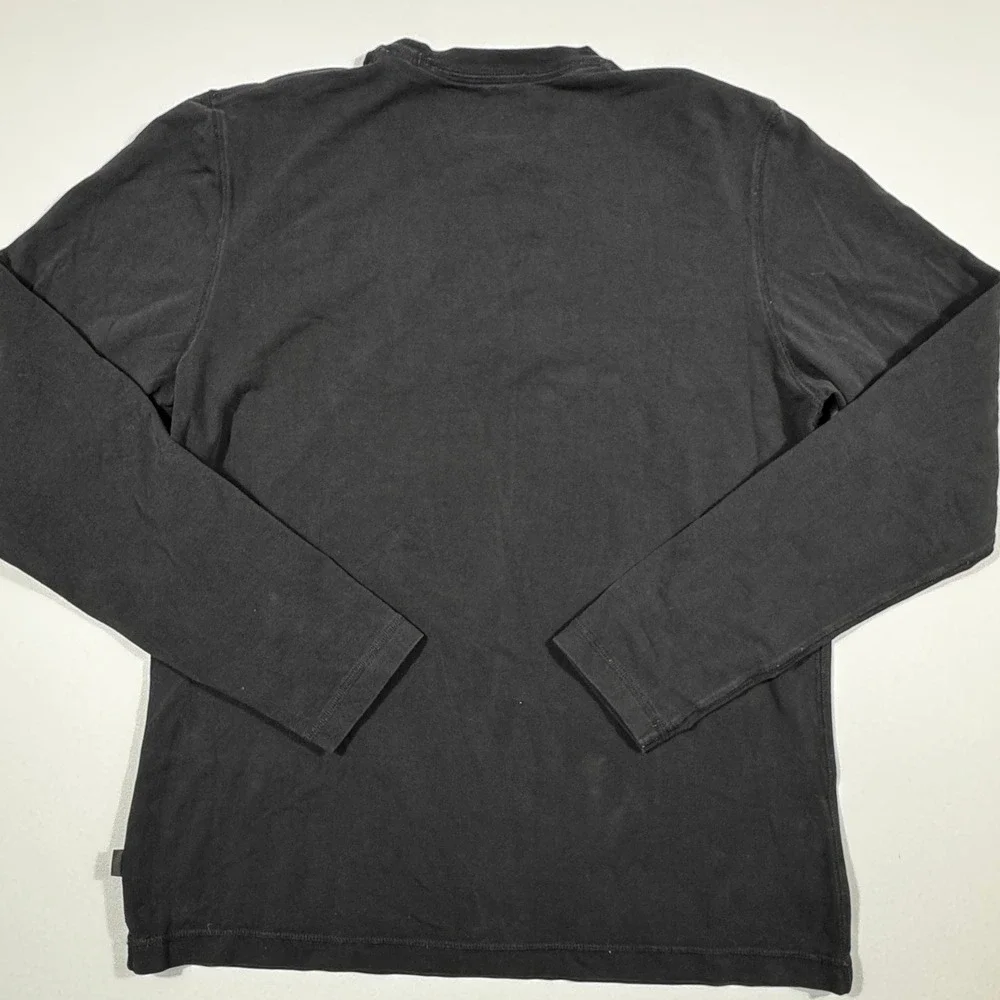 Banana Republic Mens‎ Long Sleeve Skier Graphic T-Shirt Black Size Large Stretch